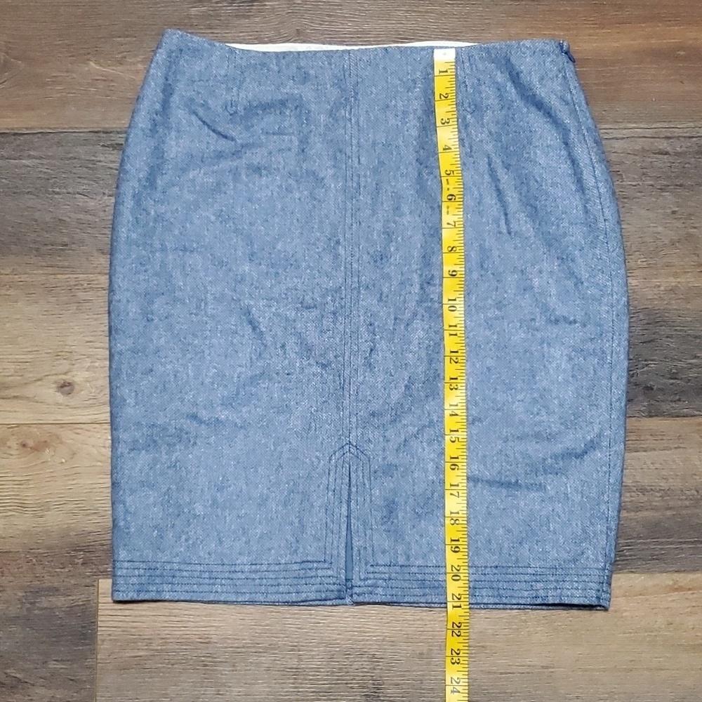 Banana republic blue luxury flannel soft pencil skirt nwt